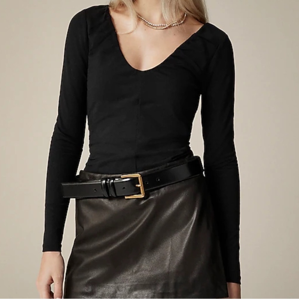 J. Crew Black Long Sleeve Top Size Small